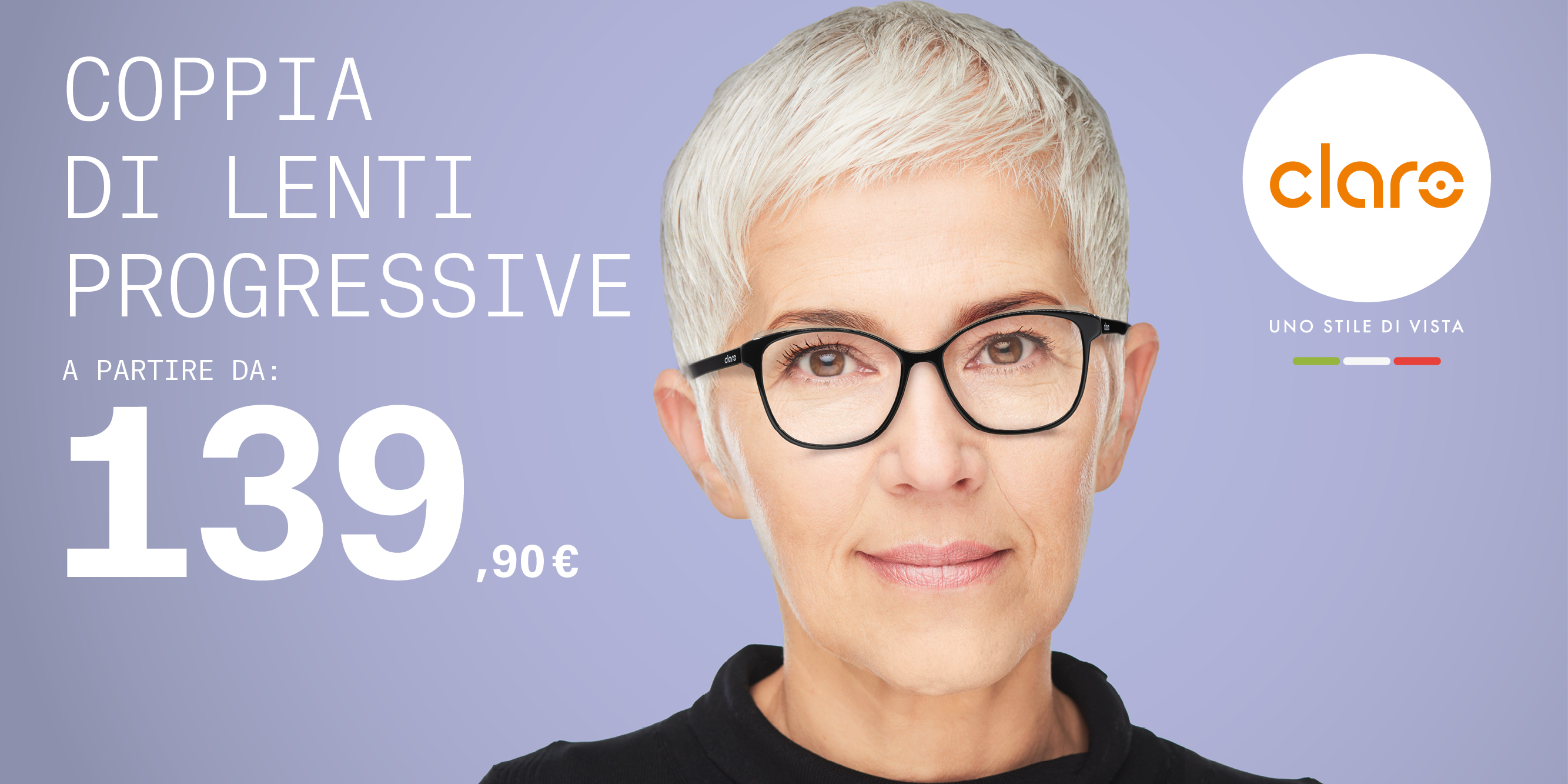 COPPIA DI LENTI PROGRESSIVE DA SOLI 139,90€!