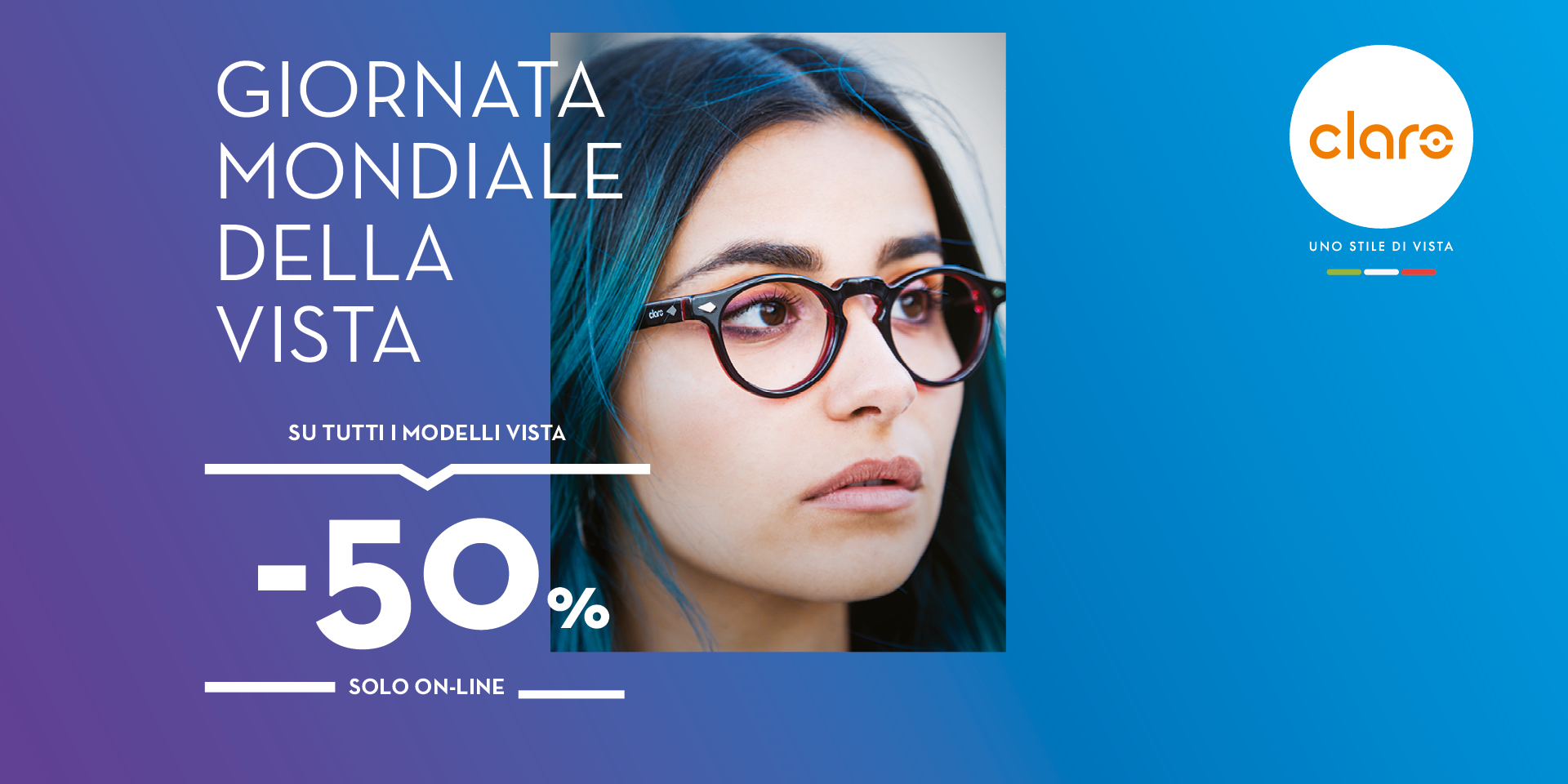 50% di sconto sulle montature da vista!