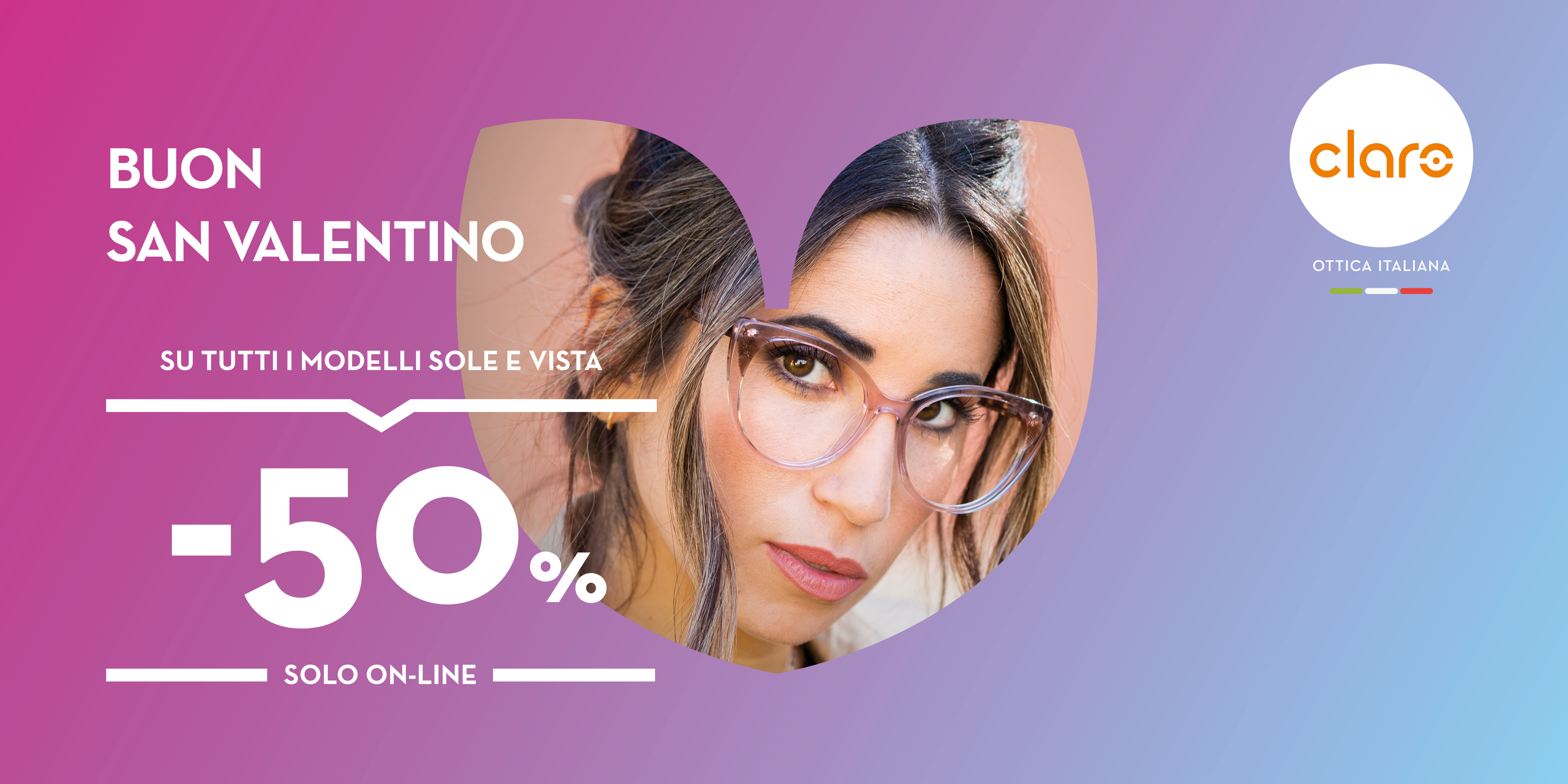 -50% ONLINE PER LA FESTA DI SAN VALENTINO