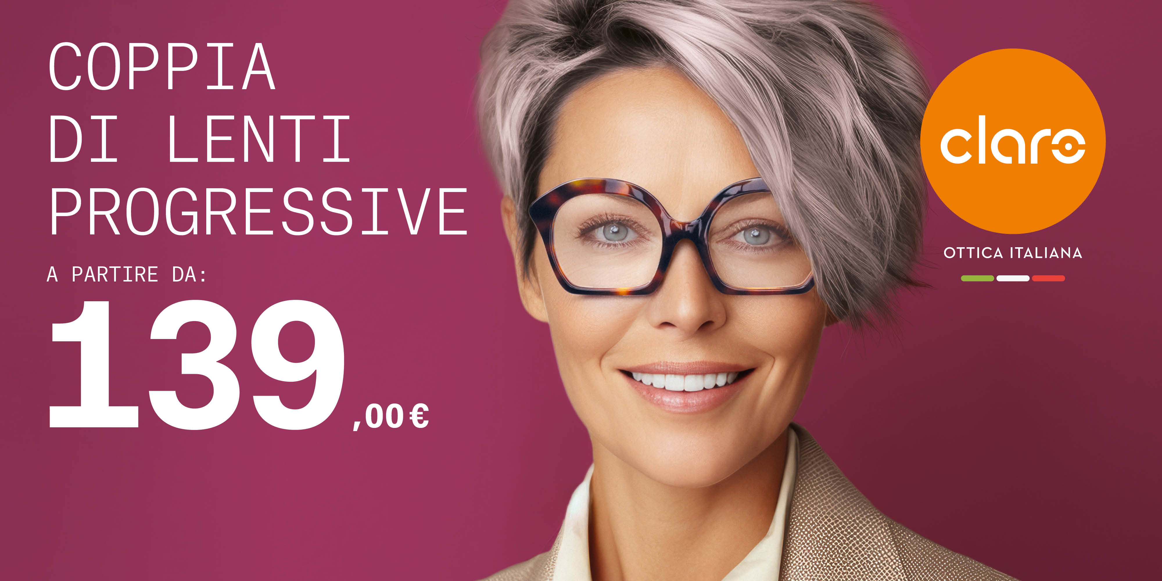 COPPIA DI LENTI PROGRESSIVE A PARTIRE DA 139€!