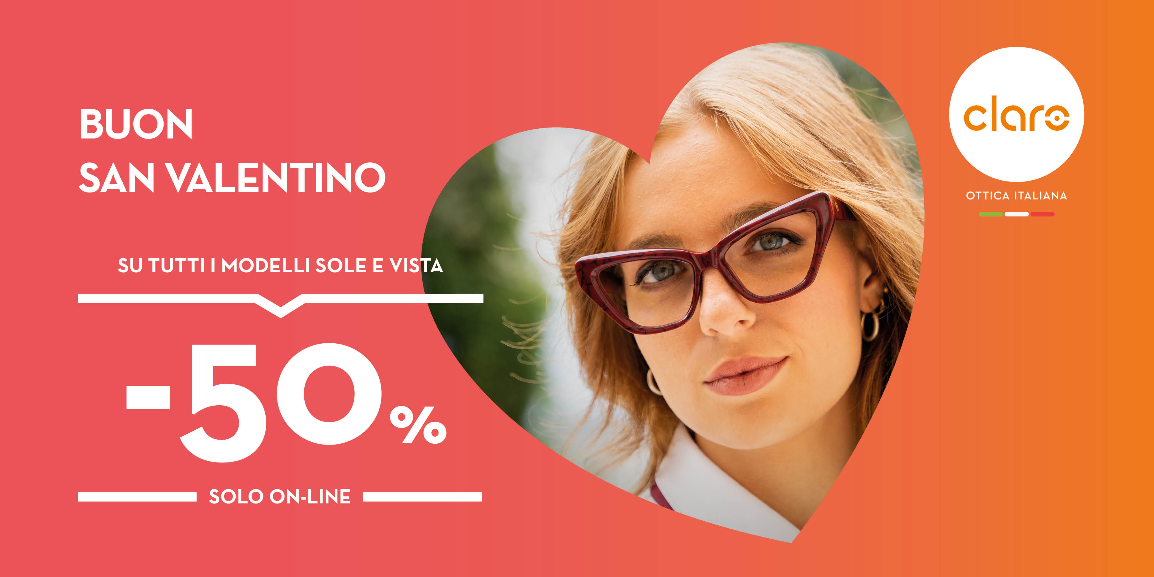 -50% ON-LINE PER LA FESTA DI SAN VALENTINO