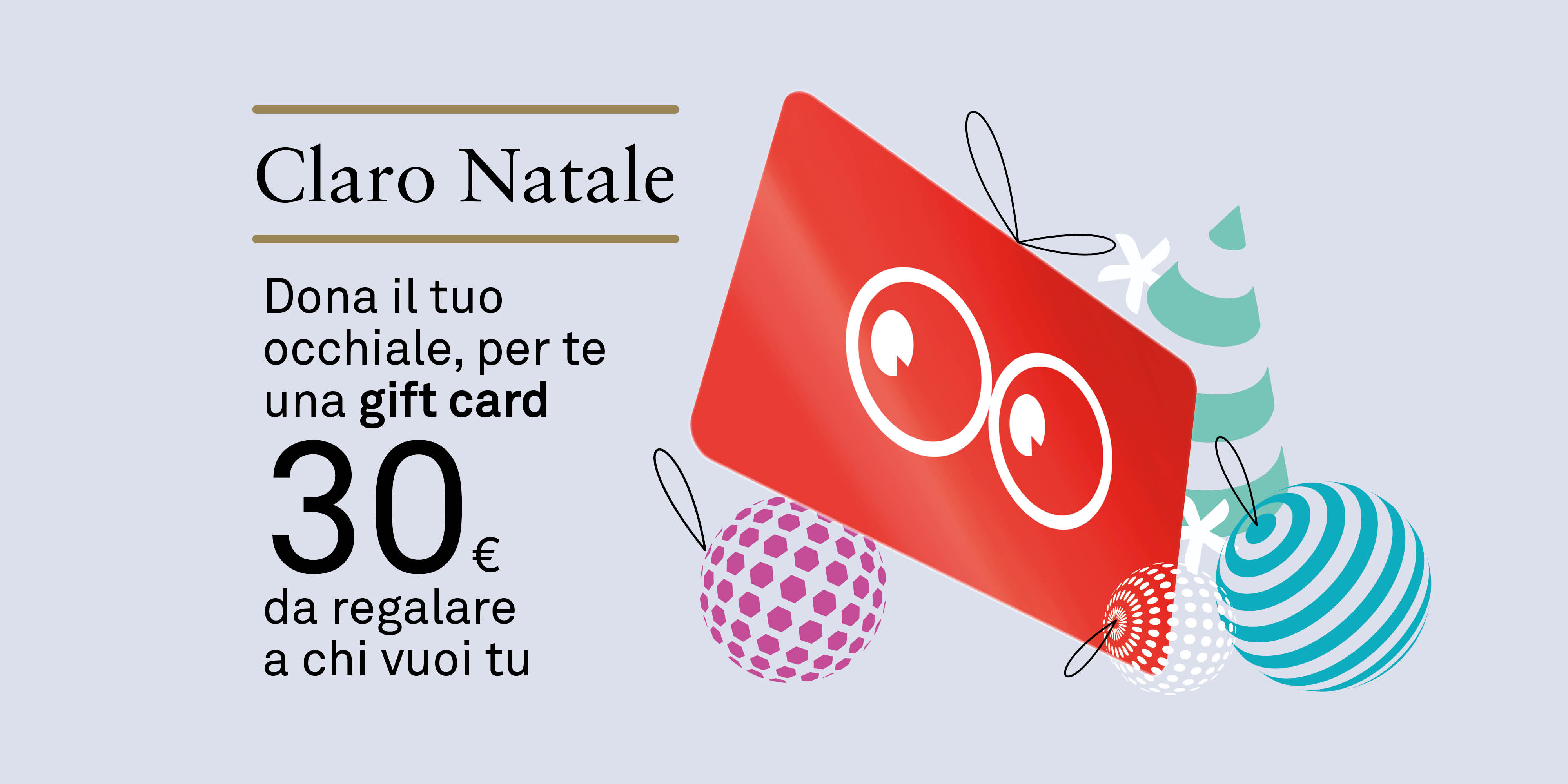 A Natale  dona il tuo vecchio occhiale!